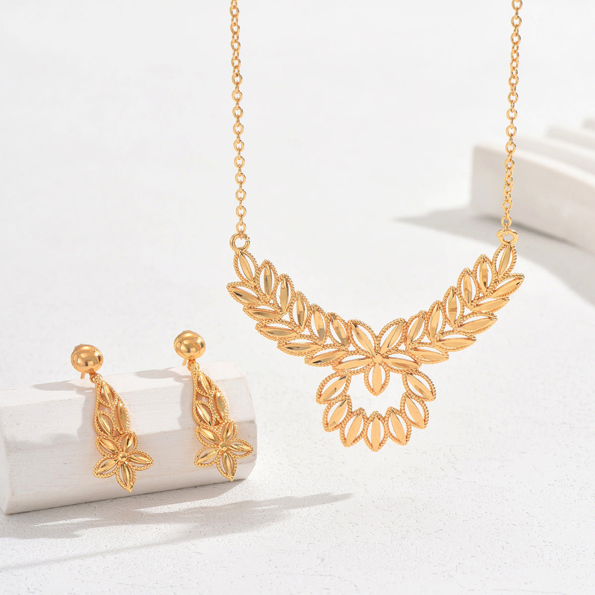 Vivienne™ Gold Necklace and Earrings Set