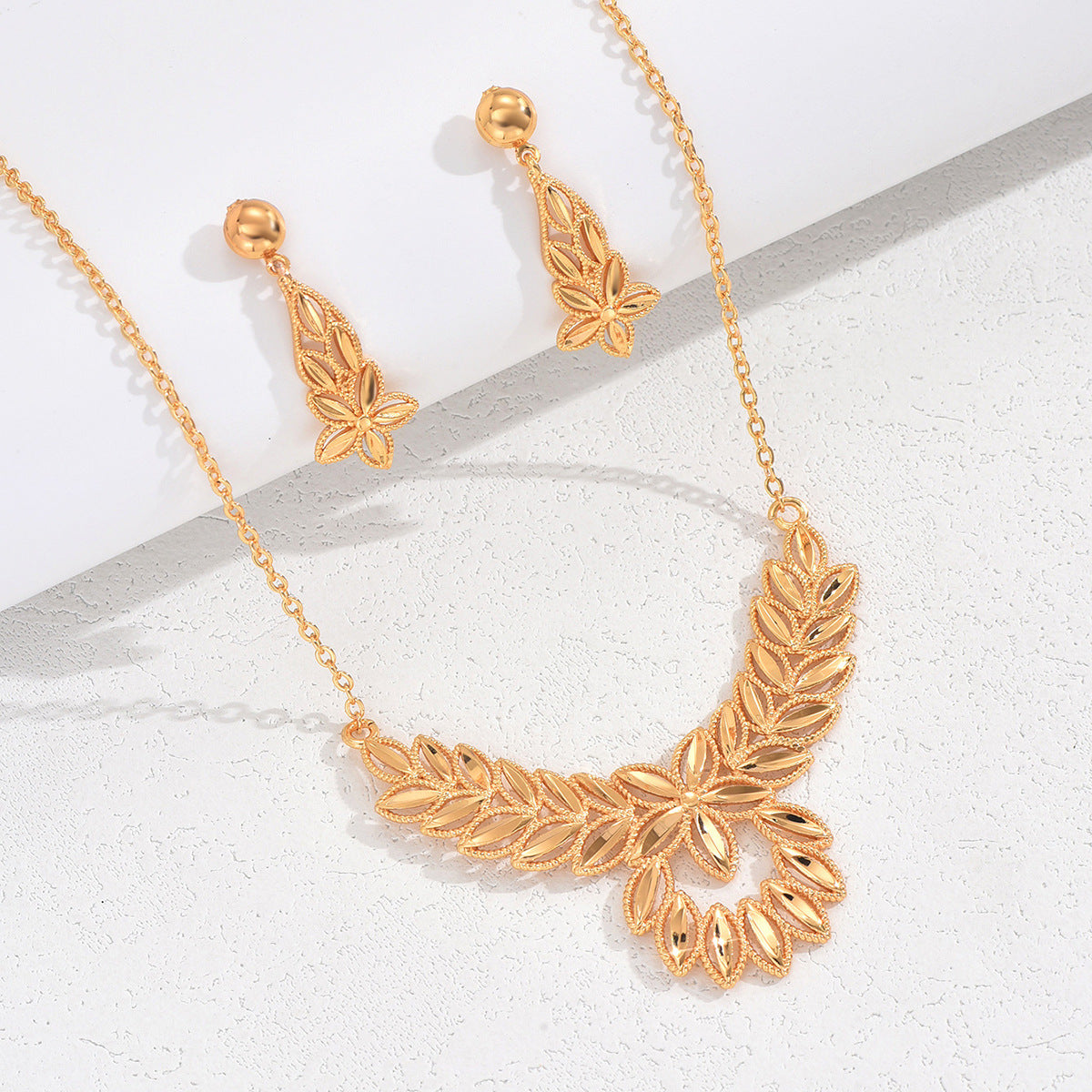 Vivienne™ Gold Necklace and Earrings Set