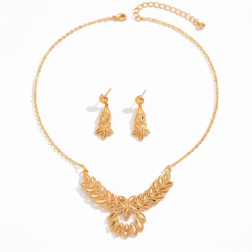 Vivienne™ Gold Necklace and Earrings Set