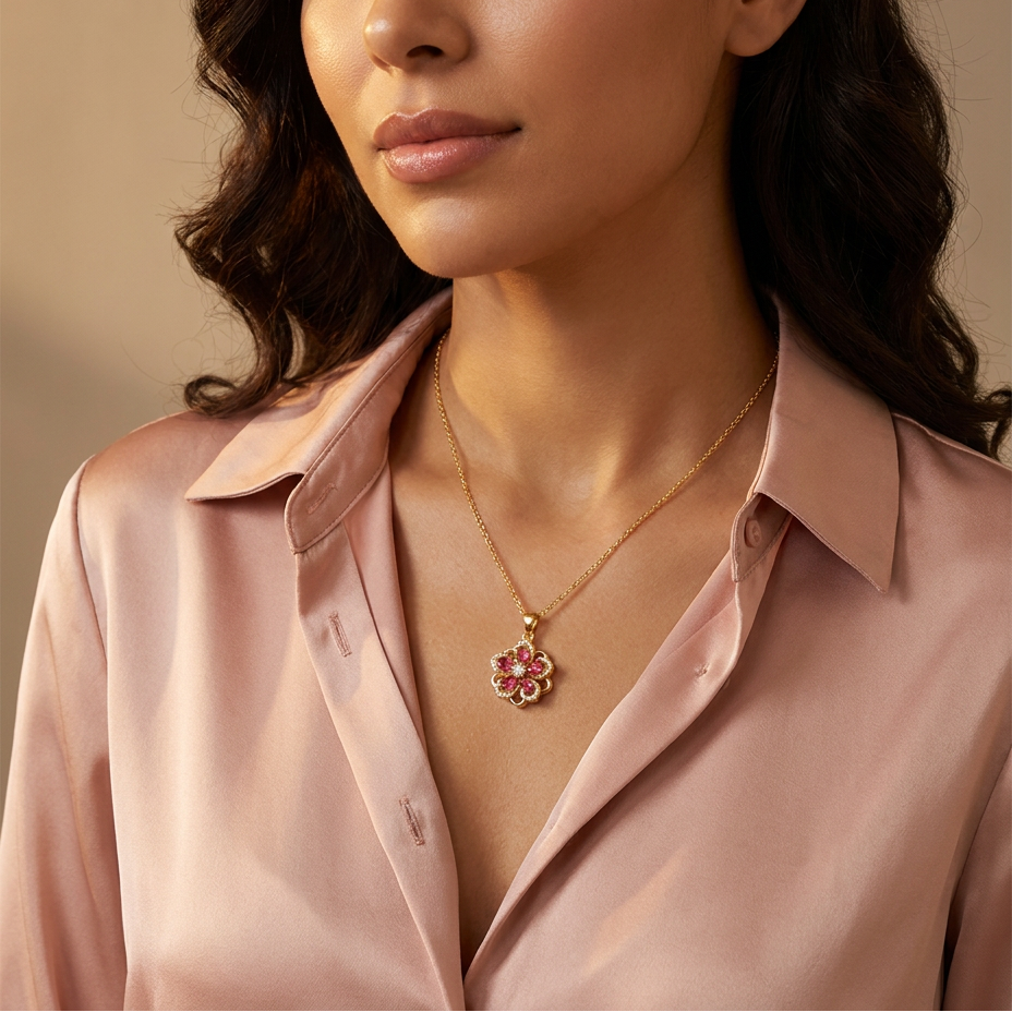 Camellia™ Rotating Pendant Necklace